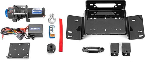 WeiSen 12V Electric 4500lb Winch Kit with Mount Bracket and Rocker Switch Compatible with Honda Pioneer 700 4 2014-2025, w/Hawse Fairlead Synthetic Line and Stopper in Saudi Arabia