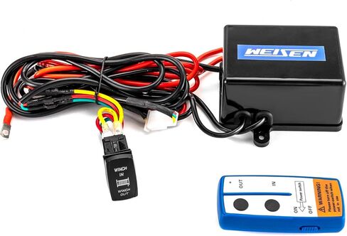 WeiSen 12V Electric 4500lb Winch Kit with Mount Bracket and Rocker Switch Compatible with Honda Pioneer 700 4 2014-2025, w/Hawse Fairlead Synthetic Line and Stopper in Saudi Arabia