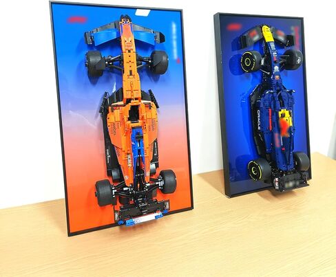 WETCEAOM Display Wallboard for Lego Speed Champions 10-in-1 F1 Car 77242,77243,77244,77245,77246,77247,77248,77249,77250,77251, Ideas for Lego Car Wall Mount Display Lover, Models not Included in Kuwait