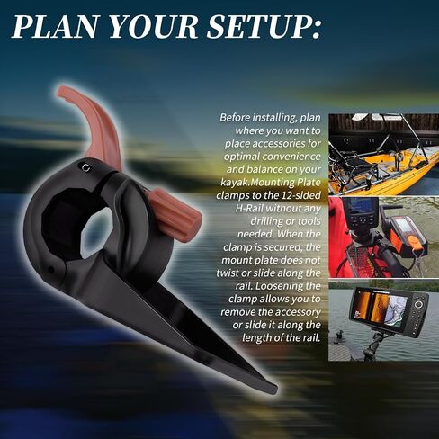 84622001 H-Rail Mounting Plate Compatible with H-Rail Equipped Accessories on 2015+Pro Anglers and 2019+ Outbacks in Saudi Arabia