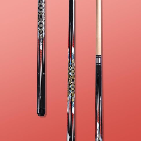 Canadian Maple Pool Cue Stick, Stainless Steel 5/16" X 18 Joint, 58 Inch 13mm Tip Billiard Pool Cue Stick, 19 20 oz, 2-Piece Pool Cue Stick for Beginner, Commercial Home Entertainment in Kuwait