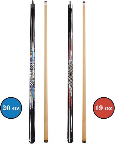 Canadian Maple Pool Cue Stick, Stainless Steel 5/16" X 18 Joint, 58 Inch 13mm Tip Billiard Pool Cue Stick, 19 20 oz, 2-Piece Pool Cue Stick for Beginner, Commercial Home Entertainment in Kuwait