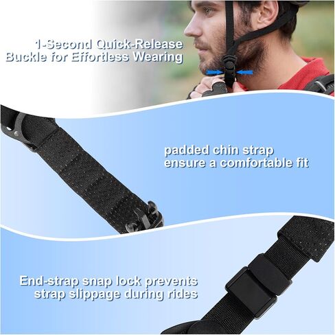 Adult Bike Helmet for Men/Women with Helmet Bag 2 Removable Moisture-Wicking Liners & Visors Lightweight Shockproof Adjustable Design CPSC 1203 & EN 1078 Safety Certified for Road/Commute/MTB in Kuwait
