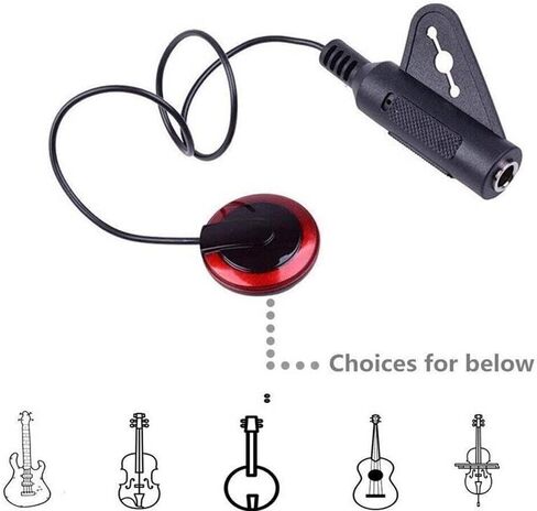 4Pcs Piezo Contact Microphone Mic Pickup For Guitar Violin Banjo Mandolin in Saudi Arabia