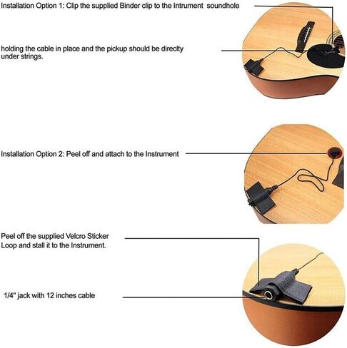 4Pcs Piezo Contact Microphone Mic Pickup For Guitar Violin Banjo Mandolin in Saudi Arabia