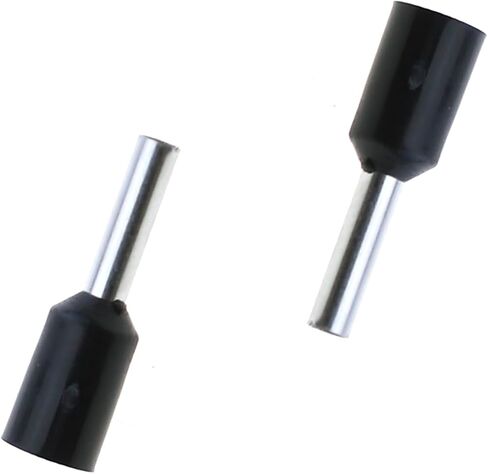 MeetOTOOT 1000PCS AWG 16/1.5 مم موصلات تجعيد النحاس المعزولة ، محطات نهاية السلك pin تجعيد الأسود الأسود in Saudi Arabia