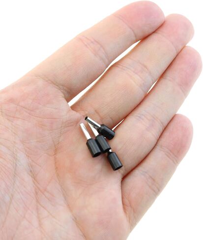 MeetOTOOT 1000PCS AWG 16/1.5 مم موصلات تجعيد النحاس المعزولة ، محطات نهاية السلك pin تجعيد الأسود الأسود in Saudi Arabia