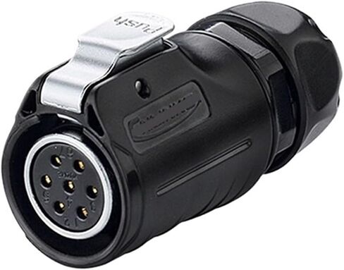 LP20 7-pin aviation female male threaded panel waterproof connector(Single hole male seat) in Kuwait