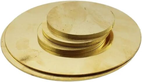 1PC H62 Brass Round Circle Disc Plate Thickness 0.8-3mm Diameter 10mm-80mm(Thickness 3mm 1pc,Diameter 20mm) in Saudi Arabia