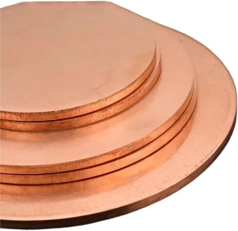 DIY T2 Copper Disc Round Plate Sheet Diameter 20/30/50/60/80/100/150/200mm Thickness 1.5mm 2mm 3mm(3x80mm 1pcs) in Saudi Arabia