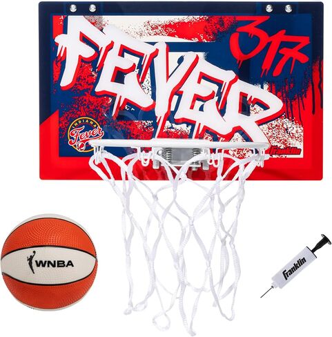 Franklin Sports WNBA Team Over The Door Basketball Hoops - Kids Indoor Mini Basketball Hoop + Ball Set - WNBA Fan Mini Hoops in Kuwait