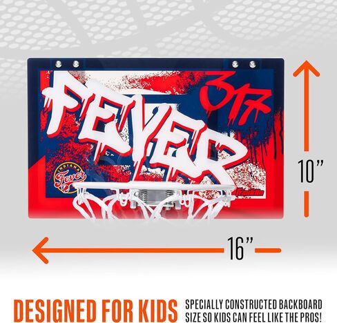 Franklin Sports WNBA Team Over The Door Basketball Hoops - Kids Indoor Mini Basketball Hoop + Ball Set - WNBA Fan Mini Hoops in Kuwait