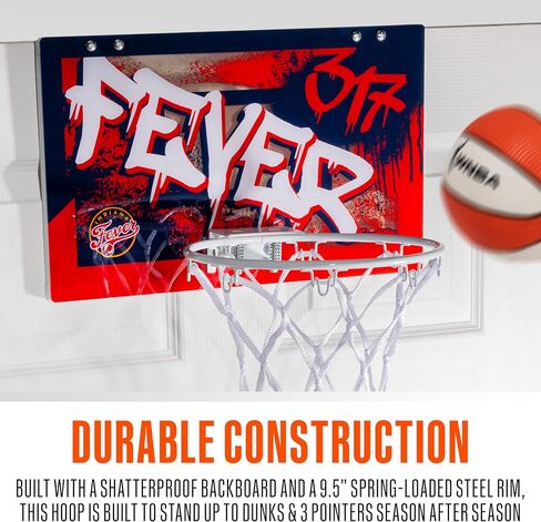 Franklin Sports WNBA Team Over The Door Basketball Hoops - Kids Indoor Mini Basketball Hoop + Ball Set - WNBA Fan Mini Hoops in Kuwait