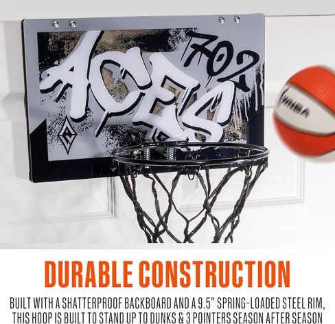 Franklin Sports WNBA Team Over The Door Basketball Hoops - Kids Indoor Mini Basketball Hoop + Ball Set - WNBA Fan Mini Hoops in Kuwait