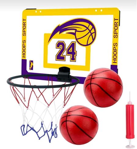 Mini Basketball Hoop with Basketball & Air Pump, Indoor Outdoor Basketball Hoop for Door and Wall of Bedroom and Office, Gifts for Kids Boys Girls Teens in Saudi Arabia