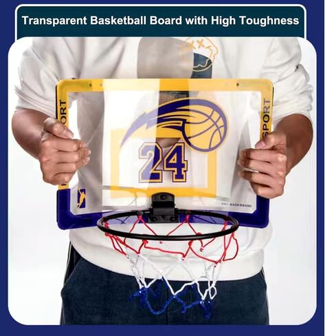 Mini Basketball Hoop with Basketball & Air Pump, Indoor Outdoor Basketball Hoop for Door and Wall of Bedroom and Office, Gifts for Kids Boys Girls Teens in Saudi Arabia