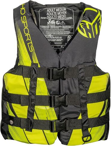 HO Sports Voyager Life Vest - USCG Approved Unisex Adult Life Jacket - Lightweight Wake Sports Life Vest - Nylon Exterior with Adjustable Quick-Release Buckles in Saudi Arabia