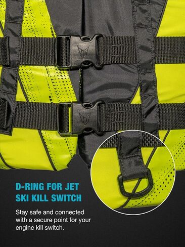 HO Sports Voyager Life Vest - USCG Approved Unisex Adult Life Jacket - Lightweight Wake Sports Life Vest - Nylon Exterior with Adjustable Quick-Release Buckles in Saudi Arabia