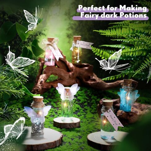 Jinei 174 Pieces Fairy Magic Potions Kit with 24 Magic Witch Potion Bottles Fairy Wing DIY Magic Fairy Potion Making Kit for Fairy Theme Birthday Decorations Creative Gift Filling Supplies in Saudi Arabia