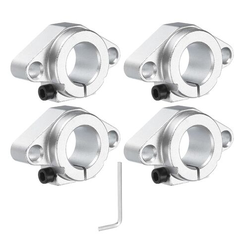 uxcell 4pcs SHF20 ألومنيوم قضيب خطوط سكة حديد دعم لعمود قطرها 20 مم ، وأدلة السكك الحديدية الخطية قوس مع وجع لآلة CNC ، والطابعة ثلاثية الأبعاد ، ومعدات الأتمتة in Saudi Arabia