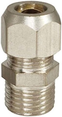 1pcs 1/8 "" 1/4 "" 3/8 "" 1/2 "Thread 4 6 8 10 12 14 16mm tube brass adapter compression forting tube compression (12mm ، 1/4") in Kuwait