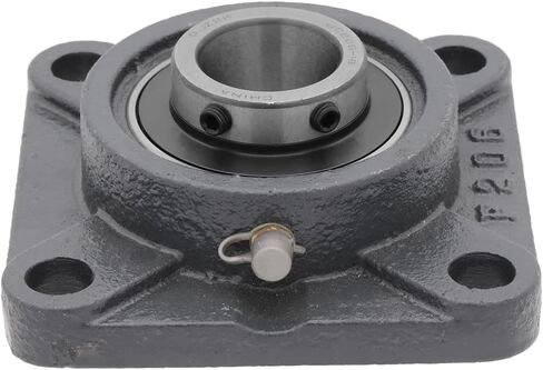 [2 حزمة] UCF206-18-وحدة محمل كرة حافة شفة 4-Bolt ، إدراج محمل UC206-18 ، الإسكان الحديد الزهر F206 ، عمود التجوي in Saudi Arabia