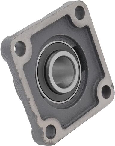 [2 حزمة] UCF206-18-وحدة محمل كرة حافة شفة 4-Bolt ، إدراج محمل UC206-18 ، الإسكان الحديد الزهر F206 ، عمود التجوي in Saudi Arabia