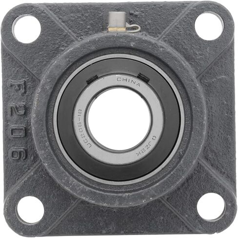 [2 حزمة] UCF206-18-وحدة محمل كرة حافة شفة 4-Bolt ، إدراج محمل UC206-18 ، الإسكان الحديد الزهر F206 ، عمود التجوي in Saudi Arabia