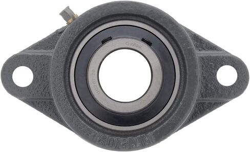 [2-pack] UCFT207-20-2-Bolt Flange-Mount Ball Unit ، إدراج محمل UC207-20 ، الإسكان الحديد الزهر FT207 ، عمود التجويف 1-1/4 في (31.75 مم) ، وضع قفل المسمار ، 6-1/8 في (155.575 مم) طول طول in Saudi Arabia