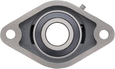 [2-pack] UCFT207-20-2-Bolt Flange-Mount Ball Unit ، إدراج محمل UC207-20 ، الإسكان الحديد الزهر FT207 ، عمود التجويف 1-1/4 في (31.75 مم) ، وضع قفل المسمار ، 6-1/8 في (155.575 مم) طول طول in Saudi Arabia
