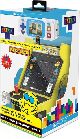 My Arcade Pac-Man Pocket Player Pro and Travel Case: 2 In 1, 2.75" Color Display, Retro Gaming Consoles, Arcade Classics in Saudi Arabia