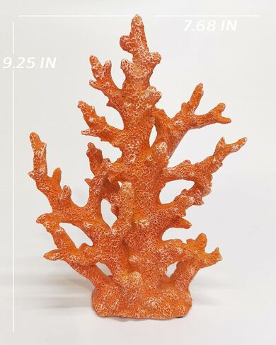 Lifelike Coral Reef Sculpture Statue - Handmade Resin Ocean Decor for Aquarium, Desk, Bathroom, Shelf - Coastal Beach Nautical Theme Gift for Home & Office in Saudi Arabia