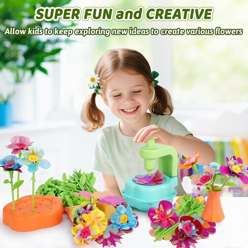 REFTTENW FLOWER CARPHS KIT TOYS للفتيات اللواتي يلهمن الإبداع والخيال ، طقم صنع أزهار DIY التعليمي للأطفال ، 4 5 6 7 8 9 سنوات هدايا عيد ميلاد ، بناء باقات الزهور الخاصة بك in Kuwait
