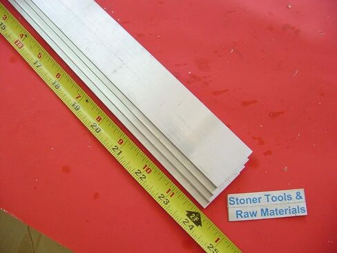 4 Pieces 3/16" X 1-1/2" Aluminum 6061 Flat BAR 24" Long T6511 .187" Mill Stock in Kuwait
