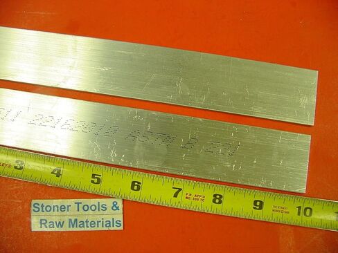 2 قطع 1/4 "× 1-1/2" الألومنيوم 6061 شريط مسطح 10 "طويلة T6511 مخزون مصنع جديد in Saudi Arabia