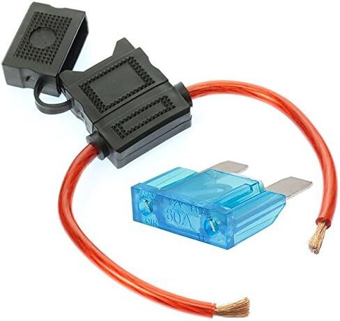 Voodoo 8 Gauge Maxi Inline Fuse Holder Fuseholder مع غطاء وفوز 60 أمبير (حزمة واحدة) in Kuwait