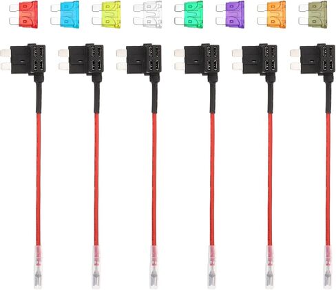 DMiotech Fuse Tap 24V 12V Car Add A Circuit Adapter Blade Fuse Taps Kit 5A, 10A, 15A Medium for Automotive Trucks Marine, 6pcs 3 Color in Saudi Arabia