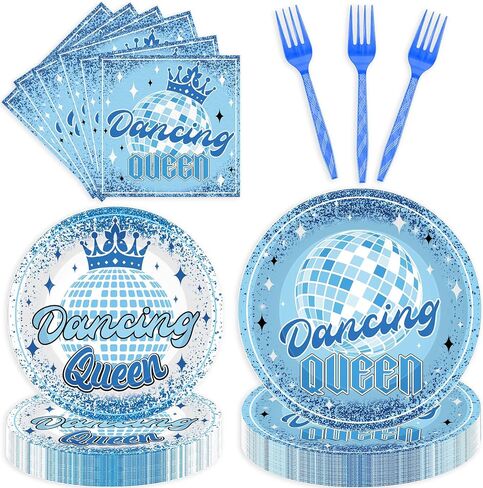 96 Pcs Mallard Duck Baby Shower Decorations, Welcome Baby Boy Cute Watercolor Duck Themed Party Plates Napkins and Forks for 24 Guests, It's a Boy Gender Reveal Party Supplies in Saudi Arabia