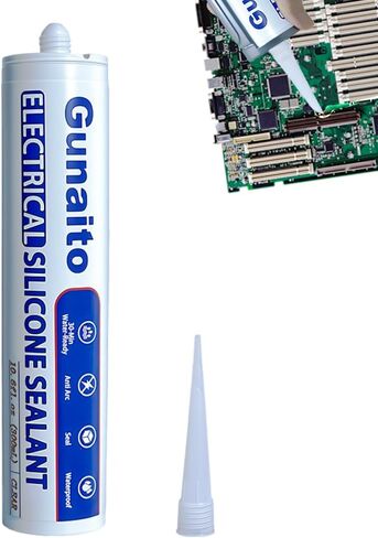 Gunaiato الإلكترونية لاصق 10.6 أوقية مانعة للتسرب العازلة واضحة ، رائحة منخفضة غير التآكل للوحات الدوائر والترابط ، مواد أشباه الموصلات (300 مل) in Saudi Arabia