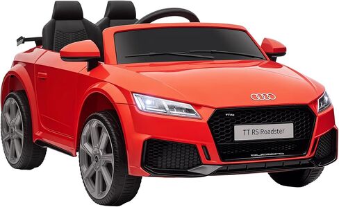 AOSOM 6V Kids Ride Electric Ride On Car ، Audi TT RS المرخصة مع نظام التعليق والتحكم عن بعد ، القرن ، 5 أغاني ، أضواء ، مشغل mp3 - أسود in Saudi Arabia