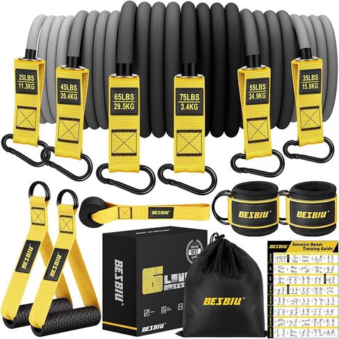 Heavy Resistance Bands for Working Out, 300lbs/360lb/420lb Exercise Bands Workout Bands with Handles, Door Anchor, Ankle Straps, Home Gym Workout Equipment for Men Fitness Strength Training Stretching in Kuwait