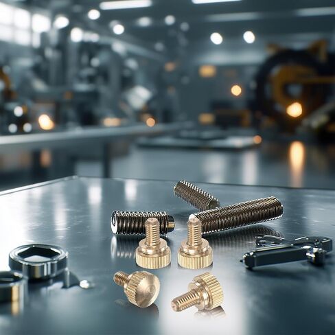 6-Pack Knurled Thumb Screws, M5x8mm Solid Brass Round Head Knobs Bolts with Shoulder Grip Fasteners for Eye Glass Screws/PC Computer, Thumbscrew Threaded Knurled Tip in Saudi Arabia