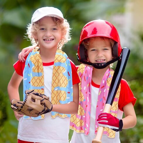 BRELING 18 PCS Ice Cream Drip Baseball Boading منشفة 40 × 12 بوصة من منشفة تبريد الآيس كريم التنفس الباردة. in Saudi Arabia