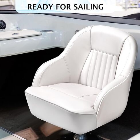 Pontoon Captain Bucket Seat With Thickened Sponge Padding, Fishing Chairs for Boats, Sightseeing, Speedboat, Canoe - 1-Piece in Saudi Arabia