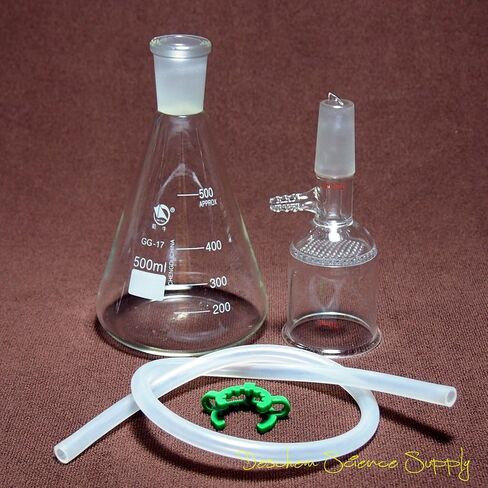 500ml,24/40,Suction Filtration Device,47mm Pore Buchner Funnel & Glass Flask in Saudi Arabia