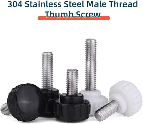 25Pcs 304 Stainless Steel External Thread Finger Screws M3-M8 Adjustable Hand Screws Suitable For Electronic Instruments Mechanical Equipment Outdoor Devices Anti Embroidery And Anti Falling Design(Bl in Kuwait
