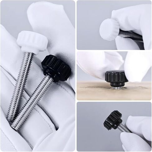 25Pcs 304 Stainless Steel External Thread Finger Screws M3-M8 Adjustable Hand Screws Suitable For Electronic Instruments Mechanical Equipment Outdoor Devices Anti Embroidery And Anti Falling Design(Bl in Kuwait