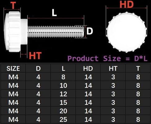 25Pcs 304 Stainless Steel External Thread Finger Screws M3-M8 Adjustable Hand Screws Suitable For Electronic Instruments Mechanical Equipment Outdoor Devices Anti Embroidery And Anti Falling Design(Bl in Kuwait