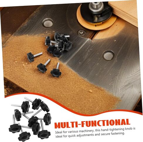 Homoyoyo 10pcs Adjustable Handles Machine Tool Hand Wheel CNC Handwheel Screw Rubber Head for Woodworking Tools in Saudi Arabia