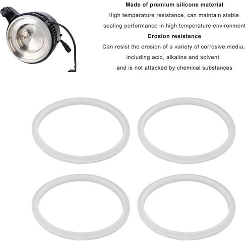 Jectse O for Water Distiller, 4 Pcs O Rings Water Distiller Replacement Gaskets Silicone Rings for Water Distiller Sealing, High Temperature (4L) in Saudi Arabia
